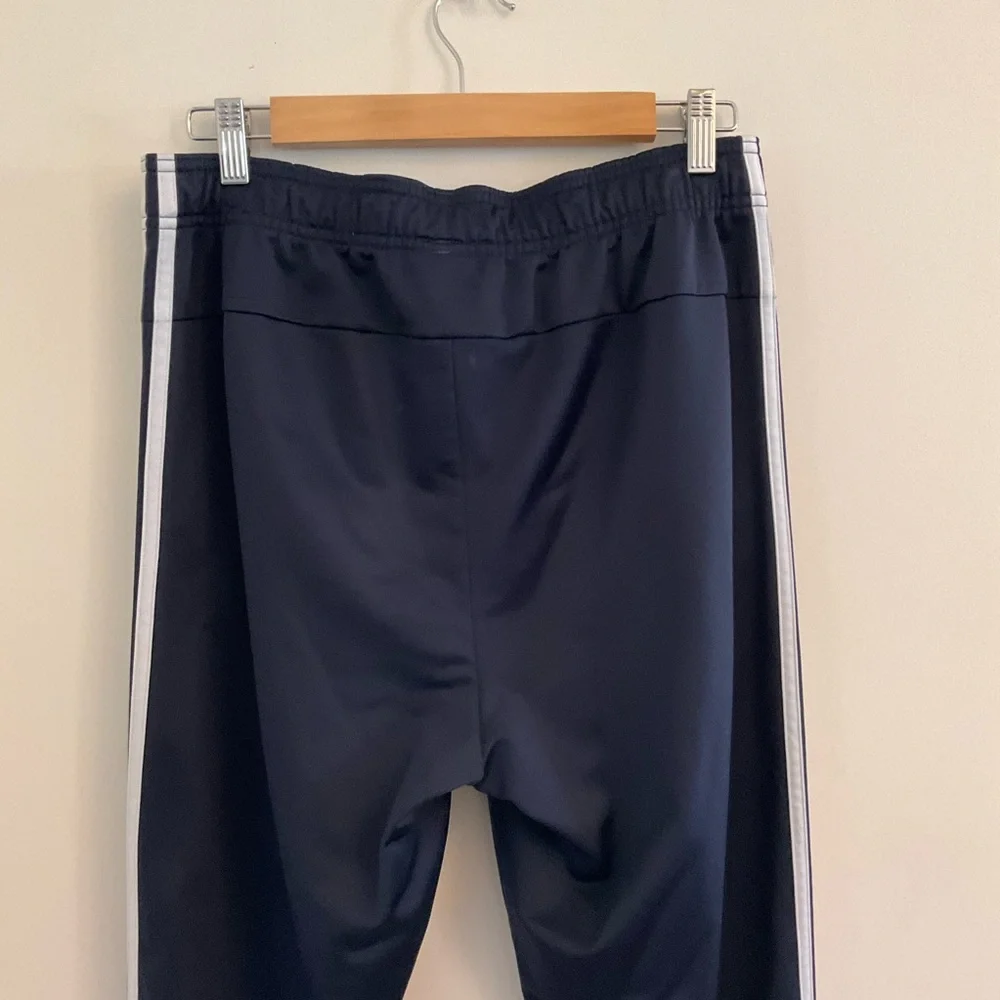 Adidas Men’s Navy White Striped Joggers, Sz M Tall